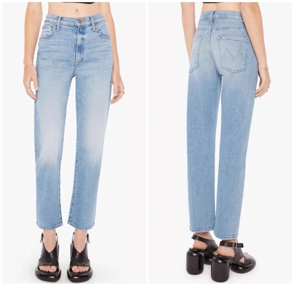 MOTHER The Ditcher Zip Flood Straight Leg Jeans SZ 32 Love On Beat MSRP:$258 NWT - Picture 1 of 13